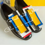 Women Oxfords Mules The Heel Is 1.5CM Low 2025 Summer Slip-on Casual Mixed Color Ladies Shoes Plus Size 41 42 43