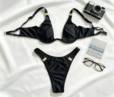 Push Up Bikini Micro Bikinis Set 2026 Womens Swimsuit Sexy Female Thong Swimwear Bathing Suit Solid Thong Biquini Swimming Suits