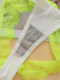 Women's sexy patchwork lace thong with low waist, seamless, breathable, antibacterial, easy to wash and dry underwear C3307