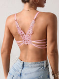 Butterfly lace Backless Style sexy bras Fashion Comfortable women's bra Front closure push-up bra