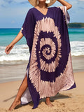 2026 New Colorful Kaftan Tunic Beach Dress Beach Wear Beachwear Beach Cover Up Cover-upsLoose Maxi Dress Female Women V4428