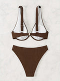ZTVitality Sexy Solid Bikini Set 2024 New Arrival Biquini Push Up Undearwire Swimsuit Women Swimwear Summer Beachwear Brazliian
