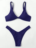 ZTVitality Solid Tie Sexy Bikini 2021 Hot Sale Padded Bra High Leg Bandage Push Up Bikini Set Brazilian Swimsuit Women Swimwear