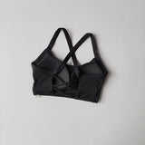 Women's Cross Strap Yoga Sports Bra Shock-Absorbing Slimming Waist Camisole Vest Integrated Fitness Bra for Yoga