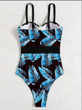 Print Push Up Swimsuit One Piece Swimwear Women High Waisted Swimming Suit Brazilian Monokini Bodysuit Beach Wear Bathing Suit