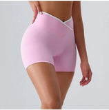 Sports Shorts Cross Waist Women Shorts Women Cycling Jogging Fitness High Waist Push Up Gym Shorts Leggings Women Yoga Clothing