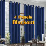 NONECN Blackout Curtains 4 Pack Heat Insulated Grommet For Bedroom Living Room