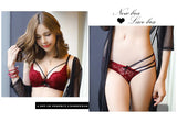 Summer Christmas Lingerie Set Red Lace Bra Lightweight Low Back Support Comfort Bralette Pure Desire AU Sizes MOYISU Sexy Tushy
