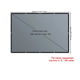 Home office business projector, portable movie screen, 60-133 inches, metal anti light screen hook for daytime viewing