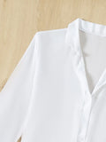 Plain Open Front Kimono Beach Cover Up Women Long Sleeve Tunic Dress 2026 Swimsuit Swimwear Bathing Suit