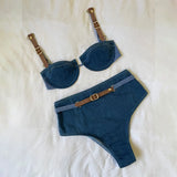 2025 Sexy Bikini Printed Swimsuit Female Swimwear Women Ruffle Bikini Set Push Up Bather Swimming Beachwear for Bathing Suit
