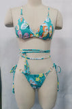 Print Triangle Bikini Set Women Split Swimwear Sexy Bandage Design Micro Bikini Beachwear Summer New Lady Swimming Bathing Suit