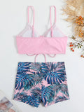 Drawstring Front Shorts Bikinis 2026 High Waist Swimsuit Women Swimwear Female Bathers Bathing Swimming Swim Suit Beachwear