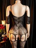 One Piece Open Bra Crotchless Bodystocking For Sex Lace Transparent Lingerie Plus Size Bodysuit Lenceria Mujer Erotic Costumes