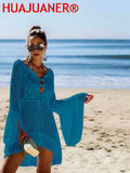 Sexy Cover Up Bikini Women Swimsuit Cover-up Beach Bathing Suit Beach Wear Knitting Swimwear Mesh Beach Dress Tunic Robe