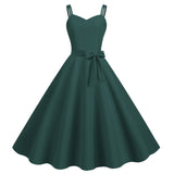 Womens Sleeveless Dress 1950s Housewife Evening Party Prom Dress Temperament Womens Dresses Female Holiday Loose Beach Dresses