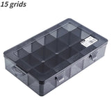 DELI 1 PCS Plastic Storage Boxes Slots Adjustable Packaging Transparent Tool Case Screw Craft Jewelry Accessories Organizer Box