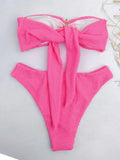 2026 Bandeau Bikinis Starfish Swimsuit Women Sexy Padded Swimwear Female Solid Beachwear Bathers Bathing Swimming Swim Suit