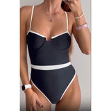 2026 New Sexy Splicing Underwired Women Swimwear One Piece Swimsuit Female High Leg Cut Padded Bather Bathing Suit Swim V5918