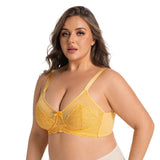 Women's Floral Lace Buckle Front Wireless Bra,Breathable Comfortable lingerie Top for Daily Wear,Women's Lingerie for All Season