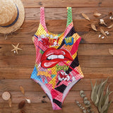 One Piece Swimsuit Women Swimwear Push Up Monokini Sexy Bodysuit Print Bathing Suit Female Beachwear Backless Swim Wear Beach