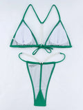 DEKA Thong Bikini Sexy String Pearls Mini Set Swimwear Women Swimsuit Female Swimming for Beach Wear for Bathing Suits