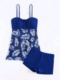 2026 Short Dress Tankini With Shorts Swimsuit Women Swimwear Female Padded Printed Bathing Swim Suit Swimming Beachwear Summer
