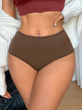 1PCS Women High Waist Seamless Panties Tummy Control Briefs Soft Breathable Solid Basic Underwear Ladies Lingerie S-XXL