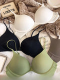 MOYISU Seamless Sports Bra Wireless Front Hook Backless Ultra Thin Breathable Plus Size Quick Dry Workout Bralette