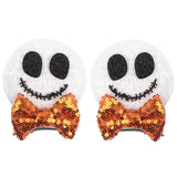 Christmas 2.8"Mouse Ears Hair Clips For Children Sequins Bow Hairpins Girls Festival Party DIY Hair Accessories