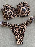 Sexy Ruffled Frilled Bra Cup Bikini 2026 Women Bandeau Swimsuit Female Swimwear Two Pieces Bikini Set Push Up Bathing Suit Swim
