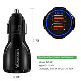 Vumpach Car Quick Charge QC 3.0 Mobile Phone Charger 2 Port USB Fast Car Charger for Samsung Xiaomi Ipad Sony Tablet Car Charger