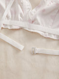 3Pcs/Set Wireless Women's Underwear Set Crisscross Back Unlined Bralette Light & Thin Japan style Lingerie Set XS-L