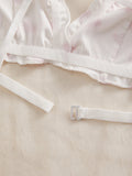 3Pcs/Set Wireless Women's Underwear Set Crisscross Back Unlined Bralette Light & Thin Japan style Lingerie Set XS-L