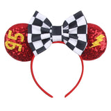 2025 New Style Mickey Minnie Ear Headband Sequin Bows Girl Adult Kids Halloween Party Cosplay Hair Accessories Princess Hairband