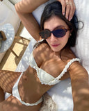 2025 Sexy Metal Ball Bandage Brazilian Bikini Women Swimsuits Push Up Swimwear Backless Biquini Swisuits Beachwear