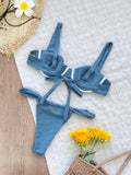2026 Sexy Brazilian Bikini Sets Thong Swimsuit Women Swimwear Micro Bikinis Female Beachwear Solid G-string Bath Suits Bandeau