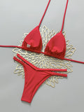 Sexy White Leopard Patchwork Micro Bikini 2026 Women Halter Push Up Bra Hollow Out Thong Swimsuit Bathing Suit Holiday Swimwear
