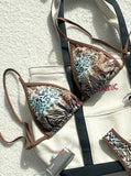 Sexy Leopard Print Bikini 2 Piece Set Women Laced Up Split Swimsuit Low Waist Beachwear 2025 New Summer Swimwear Bikinis Set