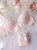 School! MOYISU Japanese Embroidery Bra Set Water Lace Thin Cup Push Up Small Chest Cute Bralette Top Teen Girls AU Summer Sale