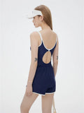 New year's one-piece swimsuit for women, conservative and slimming, gathering girls, Instagram style hot spring swimsuit