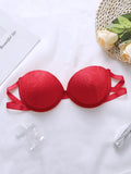 Women's Sexy Bra With Anti Slip And Transparent Shoulder Straps For Dual Use Small chest gathered and pushed bra A2150