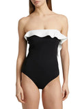 Women's Sexy One Piece Swimsuit Set with Cover up Push-Up Strapless Print Bathing Suit Summer Beachwear Beach Swimwear