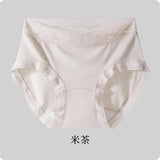 Women's underwear lace mid-waist seamless extended crotch large size briefs modal