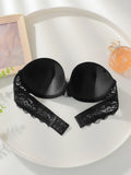Sexy Lingerie with steel ring and top support sexy lace bra strapless brassiere women's underwear push up bra L2963