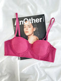 Japanese Manga Minimizer Bra Half Cup Demi Style Wireless Comfort Support Anti Sagging Lingerie Set for Large Bust 32-38 AB USA