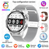 BOXUXING 2026 New GPS NFC Smart Watch 5 Pro Men 360*360 AMOLED Screen Heart rate Bluetooth Call IP68 Waterproof Man Smartwatch