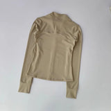 Women's High-End Yoga Fitness Suit Standing Collar Long-Sleeved Sports Jacket for Active Wear And Exercise