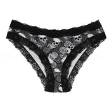1 Pc Printed Lingerie for Women Sexy Lace Edge Wrapped Hip Underwear Halloween Themed Comfortable and Breathable Triangle Pants