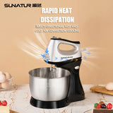 SUNATUR 2-in-1 Stand & Hand Mixer-5-Speed Electric Mixer with 3.5L Stainless Steel Bowl& Attachments